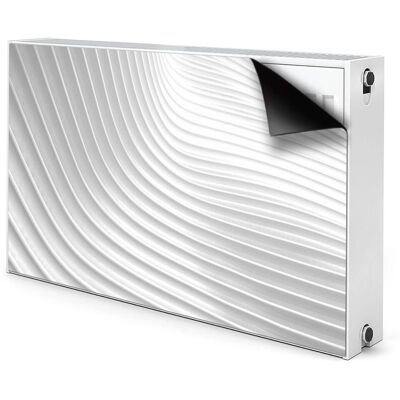 Bluedecor - Białe żłobienia 100x60 - White - dekoracyjny magnes na kaloryfer Bluedecor - Białe żłobienia 100x60 - White - dekoracyjny magnes na kaloryfer