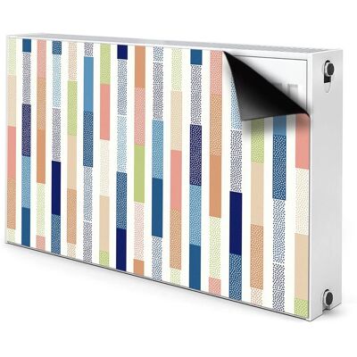 Bluedecor - 100x60 cm - Wzór: Kolorowe paski - Materiał: Folia magnetyczna - Grubość: 1 mm - Magnetyczna mata na kaloryfer Bluedecor - 100x60 cm - Wzór: Kolorowe paski - Materiał: Folia magnetyczna - Grubość: 1 mm - Magnetyczna mata na kaloryfer