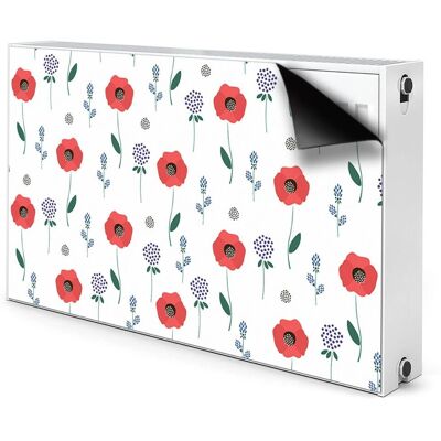 Bluedecor - Czerwone pole maków - Magnetic radiator mat Bluedecor - Czerwone pole maków - Magnetic radiator mat