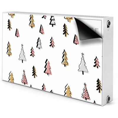 Bluedecor - Pastelowe choinki - 100x60 - Maskownica kaloryfera Bluedecor - Pastelowe choinki - 100x60 - Maskownica kaloryfera