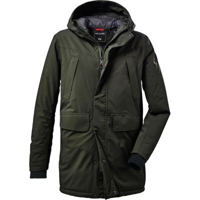 Killtec Men's Dark Olive Functional Parka - Outdoor Wear Killtec Men's Dark Olive Functional Parka - Outdoor Wear