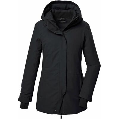 killtec Damen KOW 93 WMN PKR Schwarzer Parka - Wasserdicht, Winddicht, Atmungsaktiv - Ski & Outdoor killtec Damen KOW 93 WMN PKR Schwarzer Parka - Wasserdicht, Winddicht, Atmungsaktiv - Ski & Outdoor