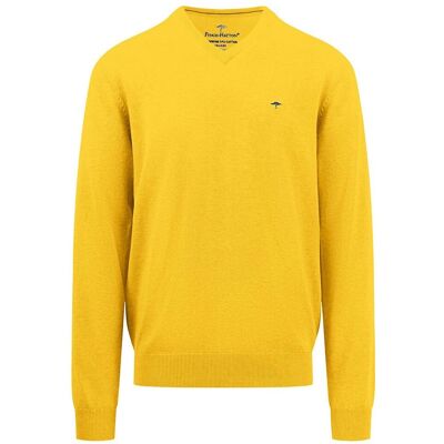 Maglione con Colletto a V Ananas di Fynch Hatton - Uomo Maglione con Colletto a V Ananas di Fynch Hatton - Uomo