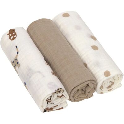 Lässig Little Mateys Biobaumwoll Mulltücher - 85x85cm 3er Set Lässig Little Mateys Biobaumwoll Mulltücher - 85x85cm 3er Set
