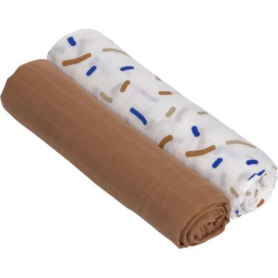 Lässig Baby Mulltuch - 120x120cm - Royal Blau - Alleskönner Lässig Baby Mulltuch - 120x120cm - Royal Blau - Alleskönner