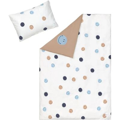Lässig Bio Cotton Reversible Kids Bedding Set - Smile, Brown Milky Lässig Bio Cotton Reversible Kids Bedding Set - Smile, Brown Milky