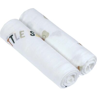 Lässig Baby Muslin Cloths - 120x120cm, Peach - Muslin Cloths Lässig Baby Muslin Cloths - 120x120cm, Peach - Muslin Cloths