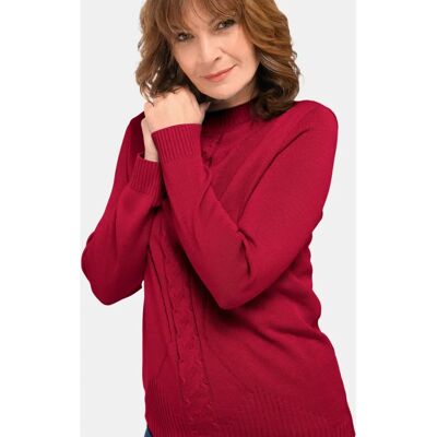 Goldner Fashion - Bordeaux Knit Sweater - Cotton Blend - Gr. 22 Damen - Sweater Goldner Fashion - Bordeaux Knit Sweater - Cotton Blend - Gr. 22 Damen - Sweater