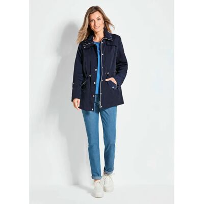 Goldner Fashion Lange Jacke - Strukturierter Stoff - Marine - Gr. 44 Goldner Fashion Lange Jacke - Strukturierter Stoff - Marine - Gr. 44