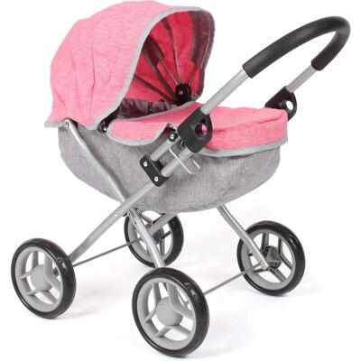 BAYER CHIC Wózek dla lalek - Różowa mieszanka - Realistyczny - Składany - 41cm BAYER CHIC Wózek dla lalek - Różowa mieszanka - Realistyczny - Składany - 41cm