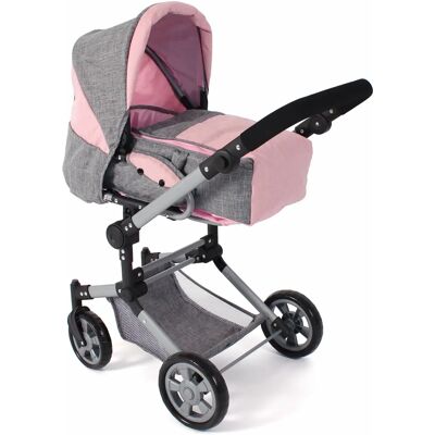 CHIC2000 Jara Melange Rosa Puppenwagen - Zusammenklappbar, Vielseitig CHIC2000 Jara Melange Rosa Puppenwagen - Zusammenklappbar, Vielseitig