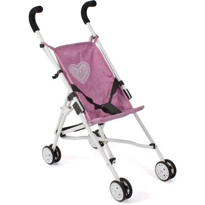 Poussette poupée rose Roma de CHIC2000 - Réaliste, Pliable, pour poupées jusqu'à 52cm Poussette poupée rose Roma de CHIC2000 - Réaliste, Pliable, pour poupées jusqu'à 52cm