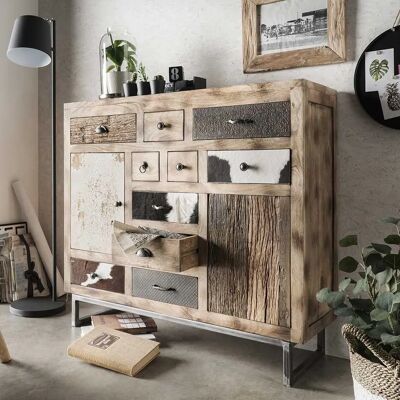 Pharao24 - Mangobaum Recycling Ethno - Mangoholz - White wash - Chest of drawers Pharao24 - Mangobaum Recycling Ethno - Mangoholz - White wash - Chest of drawers