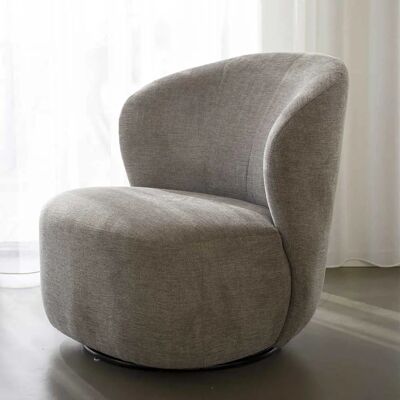 Pharao24 - Drehsessel Beige Skandi - Beige - Stoff - Armchair Pharao24 - Drehsessel Beige Skandi - Beige - Stoff - Armchair