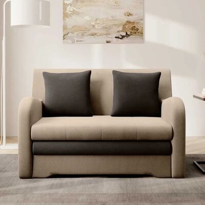Pharao24 - Schlafsofa Zweisitzer - Beige - Sofa bed Pharao24 - Schlafsofa Zweisitzer - Beige - Sofa bed