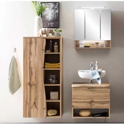Pharao24 - Baumkanteoptik Wildeiche 3-piece - Bathroom set Pharao24 - Baumkanteoptik Wildeiche 3-piece - Bathroom set