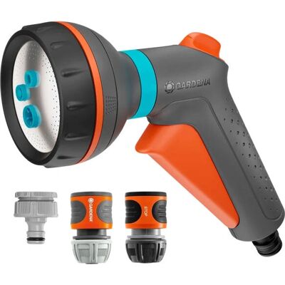 Gardena 18372-20 Gartenschlauch Wasserstrahlpistole - UV-beständig, Vier Sprühbilder, Langlebig Gardena 18372-20 Gartenschlauch Wasserstrahlpistole - UV-beständig, Vier Sprühbilder, Langlebig