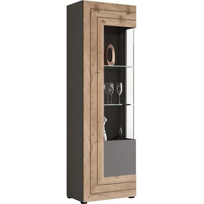 XONOX.home Freno Vitrine - 60x194cm, MDF, LED, Eiche, Basalt XONOX.home Freno Vitrine - 60x194cm, MDF, LED, Eiche, Basalt