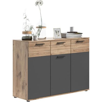 XONOX.home Mason Kommode - Nox Eiche & Basalt grau - 120 cm XONOX.home Mason Kommode - Nox Eiche & Basalt grau - 120 cm