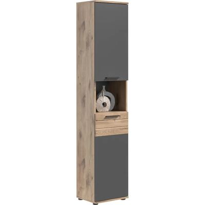 XONOX.home Mason Badezimmer Hochschrank - Grau & Eiche XONOX.home Mason Badezimmer Hochschrank - Grau & Eiche