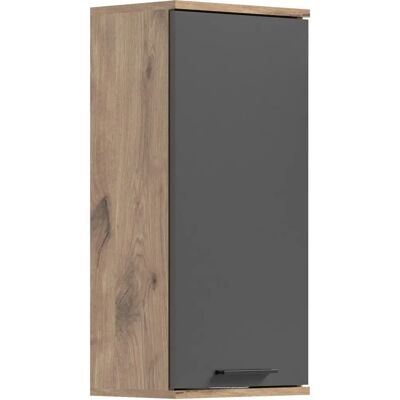 XONOX.home Badkamer Wandkast Mason Grijs Nox Eik - 37x77 cm XONOX.home Badkamer Wandkast Mason Grijs Nox Eik - 37x77 cm