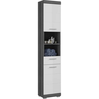 Hochschrank SCHLOONSEE Weiß, 37cm, 191cm - Badschrank Hochschrank SCHLOONSEE Weiß, 37cm, 191cm - Badschrank