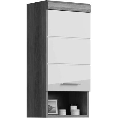 Höffner Badkamer Wandkast - 37cm MDF Wit Modern Design Höffner Badkamer Wandkast - 37cm MDF Wit Modern Design