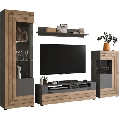 Xonox Home Freno Wohnwand - Modulares 4-teilig mit LED Xonox Home Freno Wohnwand - Modulares 4-teilig mit LED