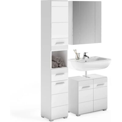 XONOX.home Badmöbel Set 3-teilig in weiß 105 x 182 cm XONOX.home Badmöbel Set 3-teilig in weiß 105 x 182 cm