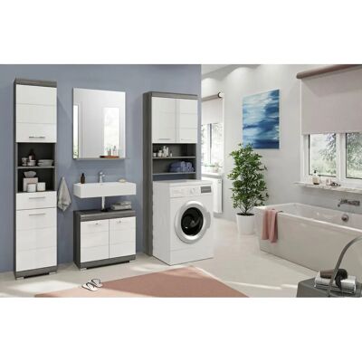 XONOX.home Badmöbel-Set Weiß Hochglanz 4-teilig - Badezimmer XONOX.home Badmöbel-Set Weiß Hochglanz 4-teilig - Badezimmer