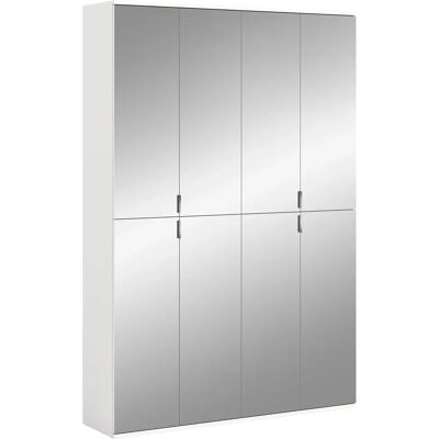 Sconto Hvitt Garderobesett - Med Speil, 122x193cm Sconto Hvitt Garderobesett - Med Speil, 122x193cm