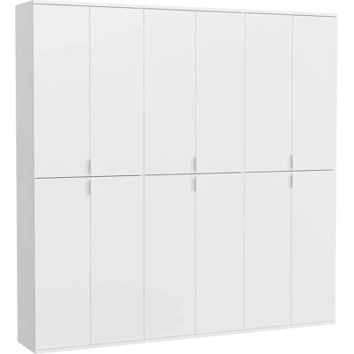 Sconto Hvit Garderobeskap - Skap, Justerbare hyller Sconto Hvit Garderobeskap - Skap, Justerbare hyller