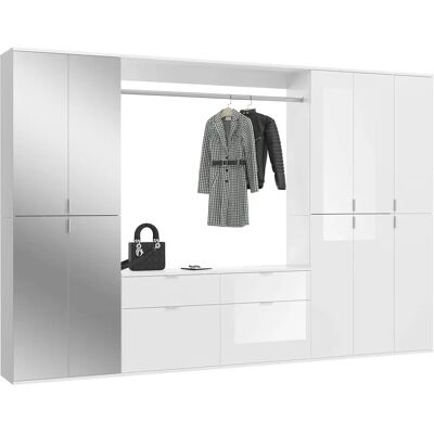 Sconto Weiße Garderobenkombination 273x193x34cm Sconto Weiße Garderobenkombination 273x193x34cm