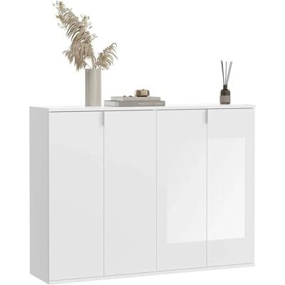 Sconto Fehér gardrób szett - Modern MDF magasfényű Sconto Fehér gardrób szett - Modern MDF magasfényű