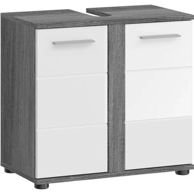Sconto Weiß Hochglanz MDF Badezimmer Unterschrank mit 2 Türen Sconto Weiß Hochglanz MDF Badezimmer Unterschrank mit 2 Türen