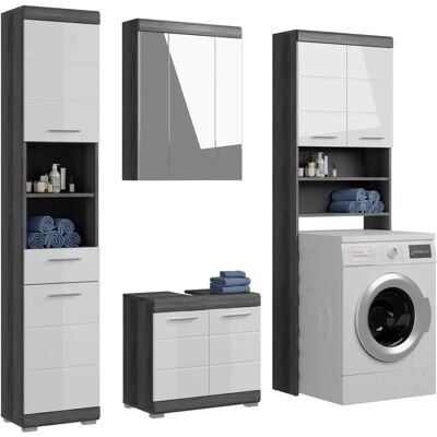 INOSIGN Siena Badezimmermöbel-Set - Hochglanz Weiß, 190x191x34 cm INOSIGN Siena Badezimmermöbel-Set - Hochglanz Weiß, 190x191x34 cm