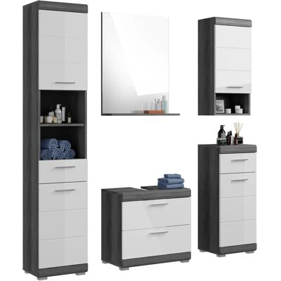 INOSIGN Siena Badezimmermöbel-Set - Hochglanz Weiß, 164x191x34cm INOSIGN Siena Badezimmermöbel-Set - Hochglanz Weiß, 164x191x34cm