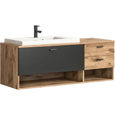 Sconto Waschtisch inkl. Waschbecken 140x50cm Holzfarben Sconto Waschtisch inkl. Waschbecken 140x50cm Holzfarben