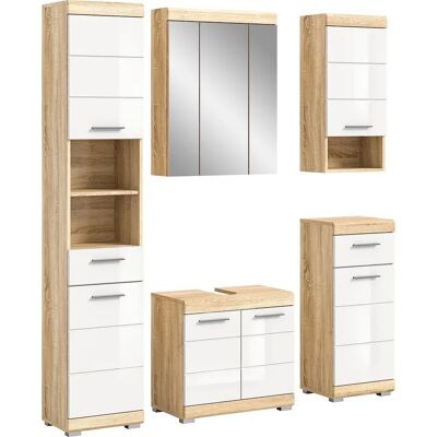 Höffner Weiß 5-teiliges Badezimmermöbel-Set - Badtyp Höffner Weiß 5-teiliges Badezimmermöbel-Set - Badtyp