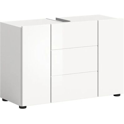 VARKA Weiß Badezimmer Schrank - 82x56x34 cm - Modernes Design VARKA Weiß Badezimmer Schrank - 82x56x34 cm - Modernes Design