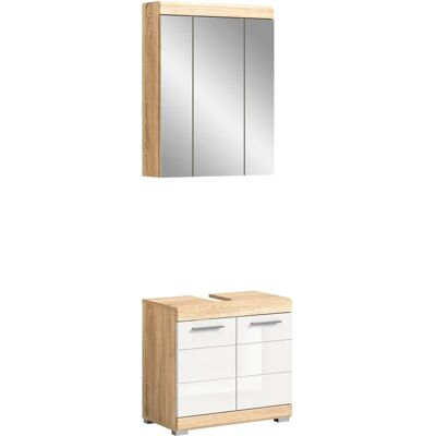 INOSIGN Siena Badmöbel-Set - Waschbecken, Spiegelschrank, Weiß INOSIGN Siena Badmöbel-Set - Waschbecken, Spiegelschrank, Weiß