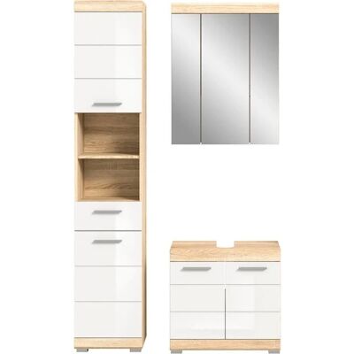 INOSIGN Siena Badezimmermöbel-Set - 3-teilig beige hochglanz weiß INOSIGN Siena Badezimmermöbel-Set - 3-teilig beige hochglanz weiß