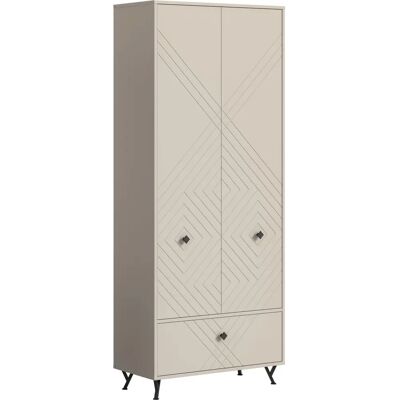 Beige garderobeskap - 80x190x35 cm - Skap Beige garderobeskap - 80x190x35 cm - Skap