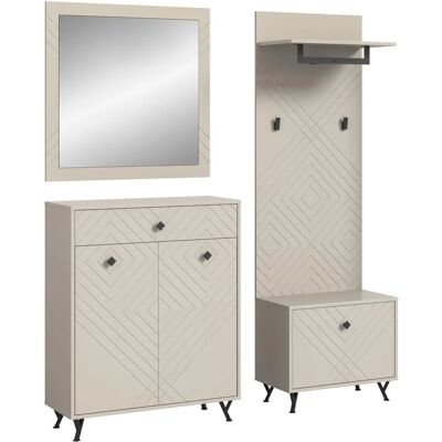 Sconto Beige Garderobe - Garderobesett - Gangmøbler Sconto Beige Garderobe - Garderobesett - Gangmøbler