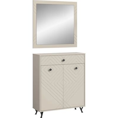 Sconto Beigefarbene Garderobenkombination - Garderoben Sets Sconto Beigefarbene Garderobenkombination - Garderoben Sets