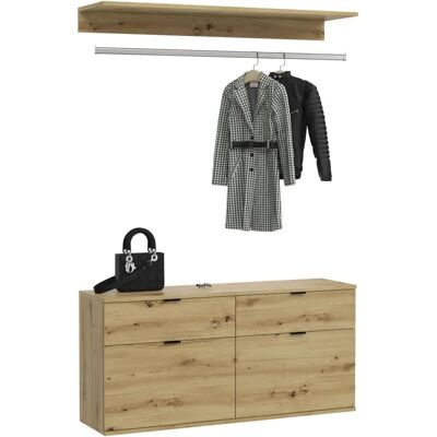 Höffner Garderobesett - 121x62x34 cm - Trekkfarge Höffner Garderobesett - 121x62x34 cm - Trekkfarge