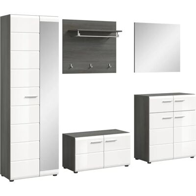 Sconto Weiße 250x192x37 cm Garderobenset - Garderobenkombination Sconto Weiße 250x192x37 cm Garderobenset - Garderobenkombination