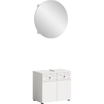 H&H Weiße Badezimmermöbel - 60x187cm - Komplet-Set für Bad H&H Weiße Badezimmermöbel - 60x187cm - Komplet-Set für Bad