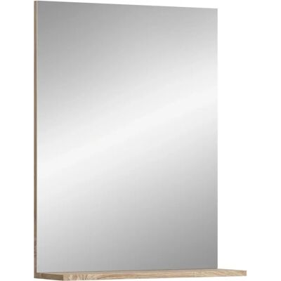 Miroir de Salle de Bain Schloonsee avec Étagère - 60cm de Largeur - Verre de Qualité - Publicité Miroir de Salle de Bain Schloonsee avec Étagère - 60cm de Largeur - Verre de Qualité - Publicité