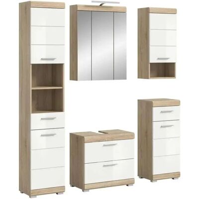 Höffner Hvit 5-delt Badmøbelsett - Moderne & Holdbar Höffner Hvit 5-delt Badmøbelsett - Moderne & Holdbar